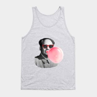 MAO ZEDONG with pink bubble gum Tank Top